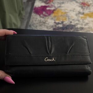 Coach Black Leather Women's Wallet